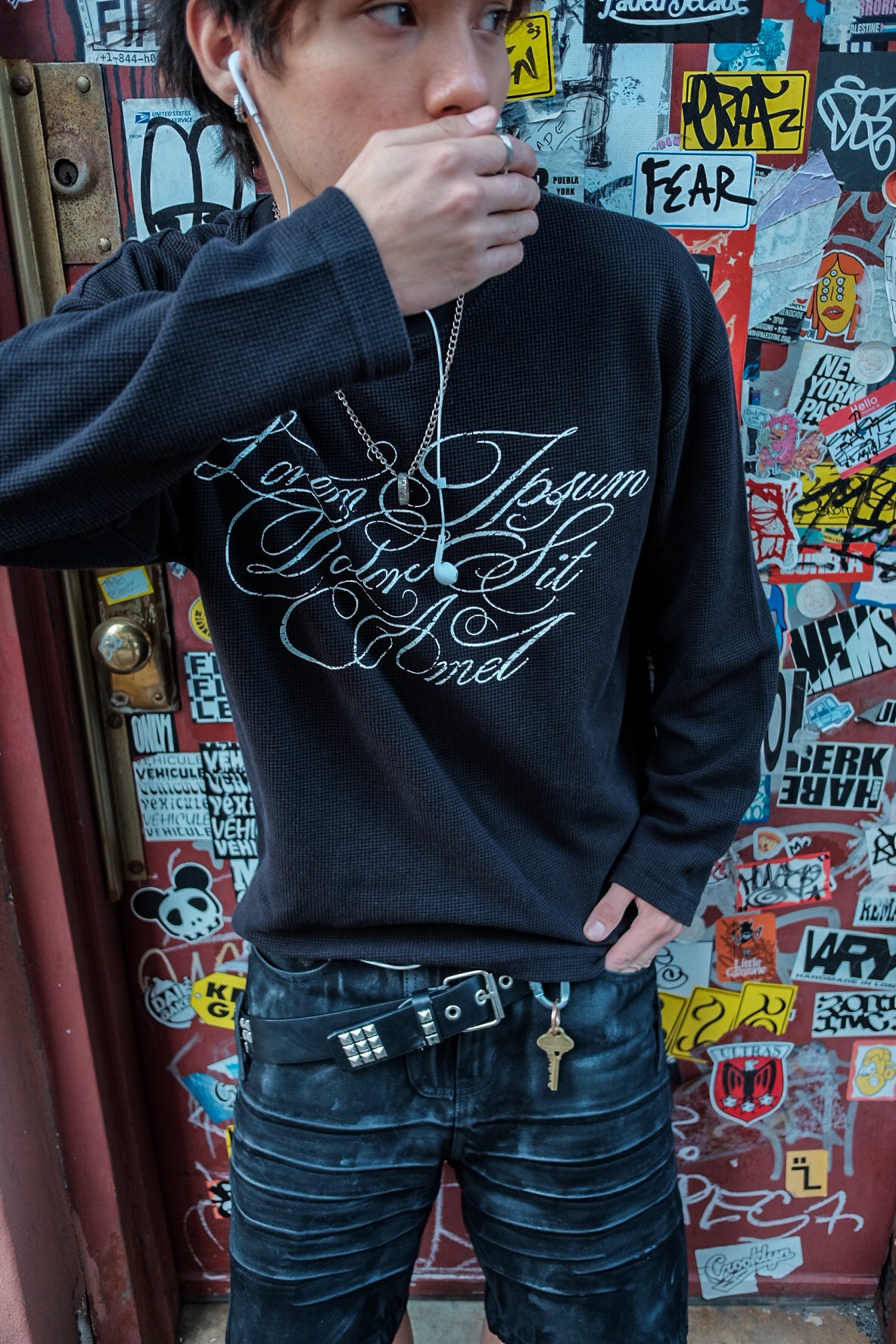 "Sample Text" Thermal Knit