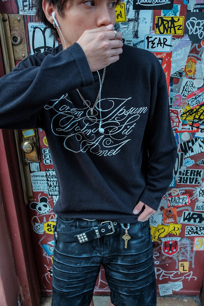 "Sample Text" Thermal Knit